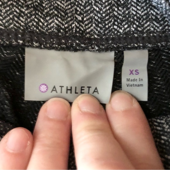 Athleta Pocket Leggings Chevron Herringbone Gray Women's Size XS - Picture 10 of 12
